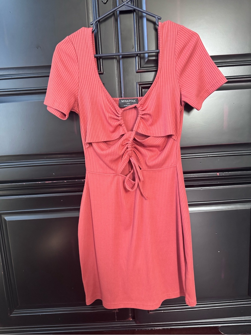 MINKPINK Ribbed Cutout Mini Dress